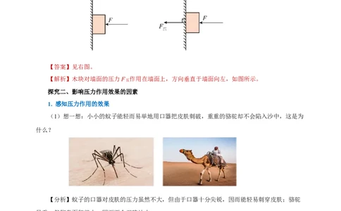 9.1压强（导学案）-教师版_初物_八年级上下册+九年级全一册物理_八年级物理下册_老课标资料_导学案