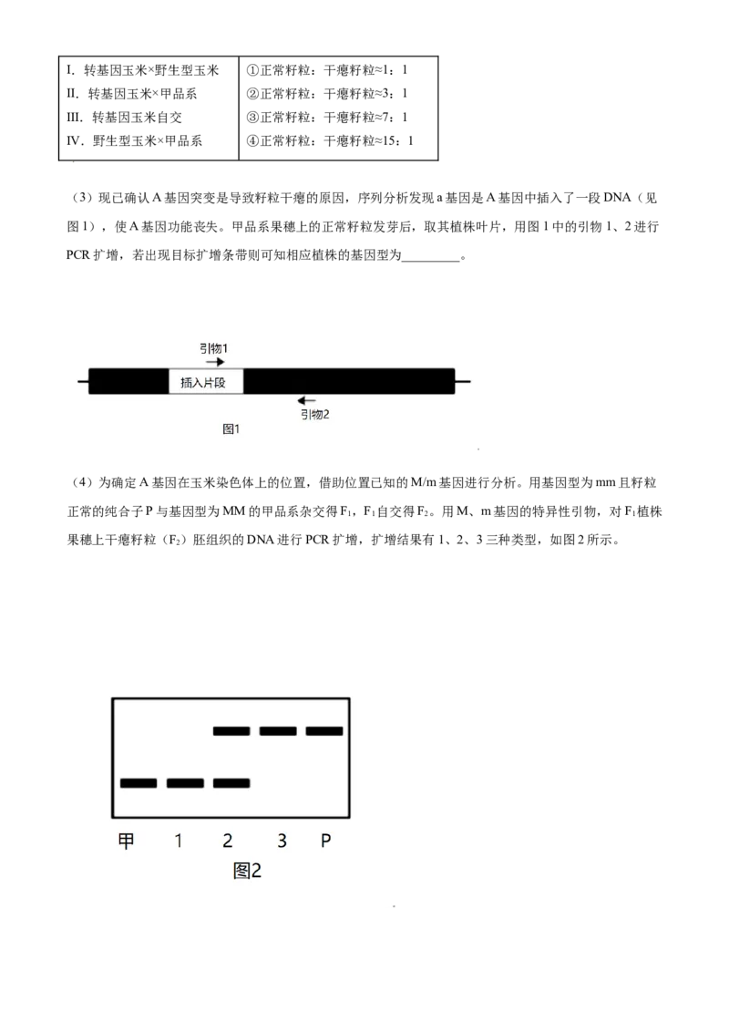 2021年高考生物试卷（北京）（含答案）_北京市高考历年真题_生物
