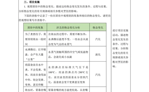 3.5跨学科实践：探索厨房中的物态变化问题（教学设计）-（人教版2024）_初物_八年级上下册+九年级全一册物理_八年级物理上册_教学设计（完）