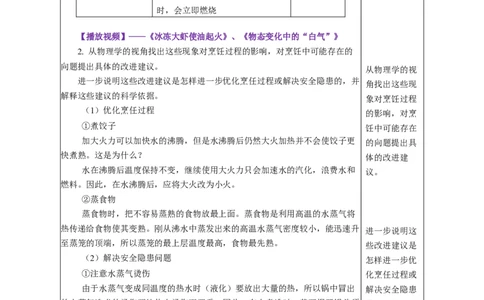 3.5跨学科实践：探索厨房中的物态变化问题（教学设计）-（人教版2024）_初物_八年级上下册+九年级全一册物理_八年级物理上册_教学设计（完）