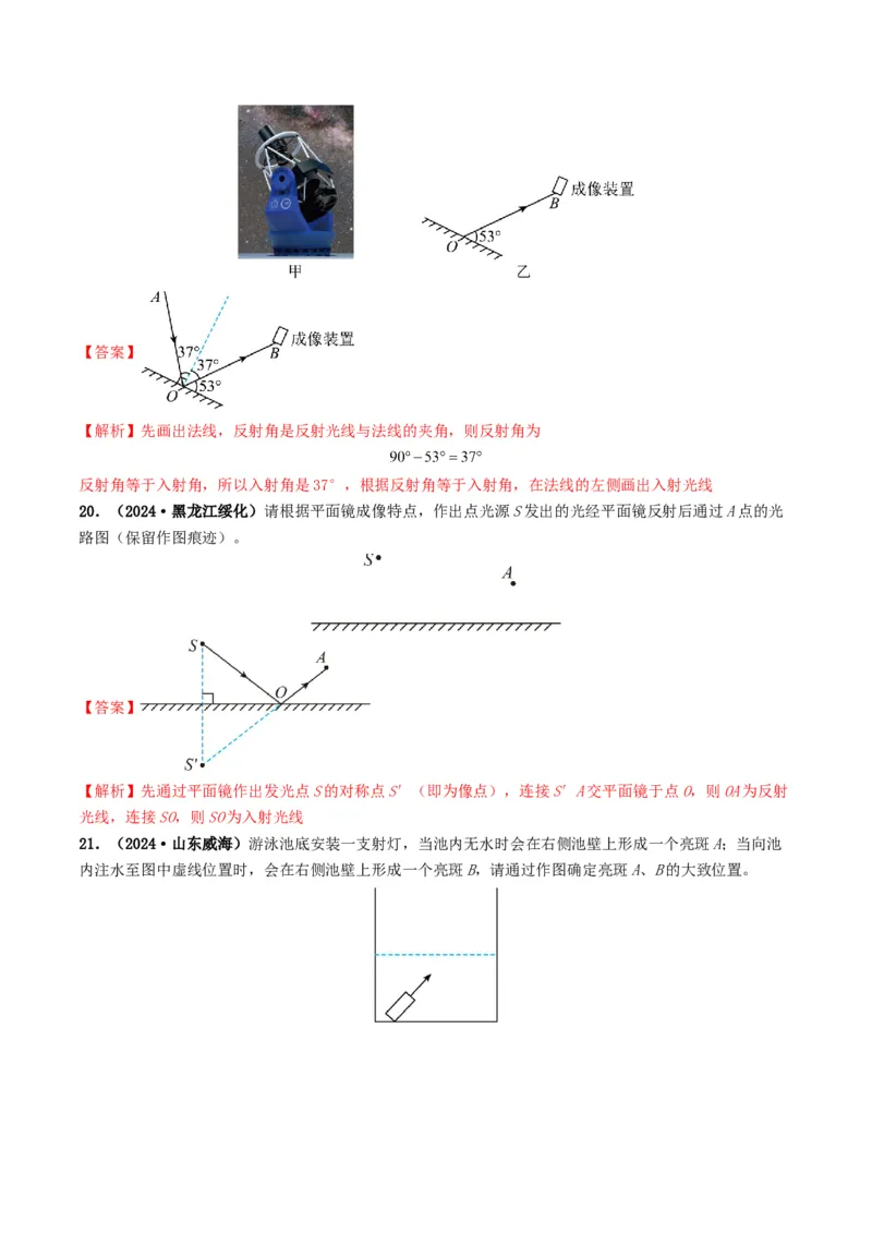 专题02光现象（考情聚焦+中考新考法+真题透视5大考向+新题特训）（解析版）_8、物理总复习_2025年中考复习资料_备战2025年中考物理真题题源讲义（全国通用）