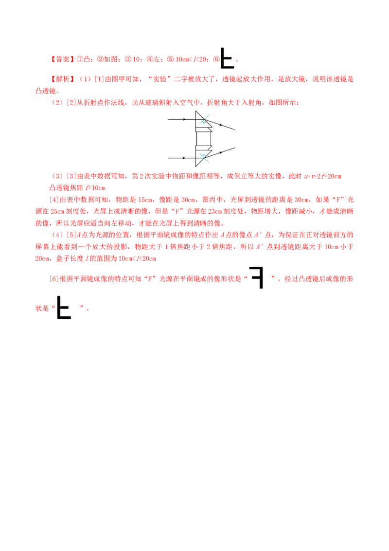 专题03透镜及其应用（练习）（解析版）_8、物理总复习_8.中考物理总复习_2024年中考复习资料_一轮复习资料_完2024年中考物理一轮复习课件+讲义+练习（全国通用）