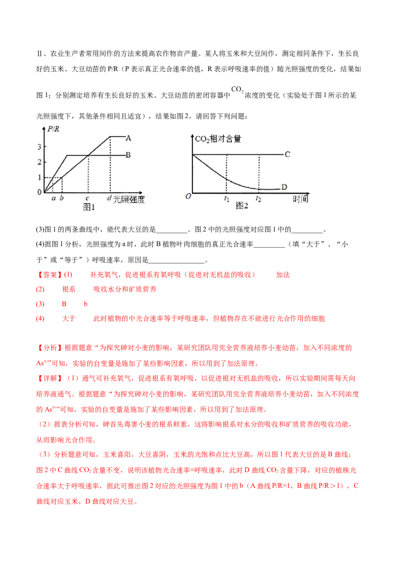第三单元细胞的能量供应和利用（测试）（解析版）_2024年新高考资料_1.2024一轮复习_2024年高考生物一轮复习讲练测（新教材新高考）