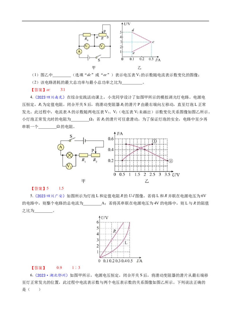 《电学图像问题专项突破》_8、物理总复习_8.中考物理总复习_2024年中考复习资料_专项复习资料_2024年中考物理复习_❤更新专项复习
