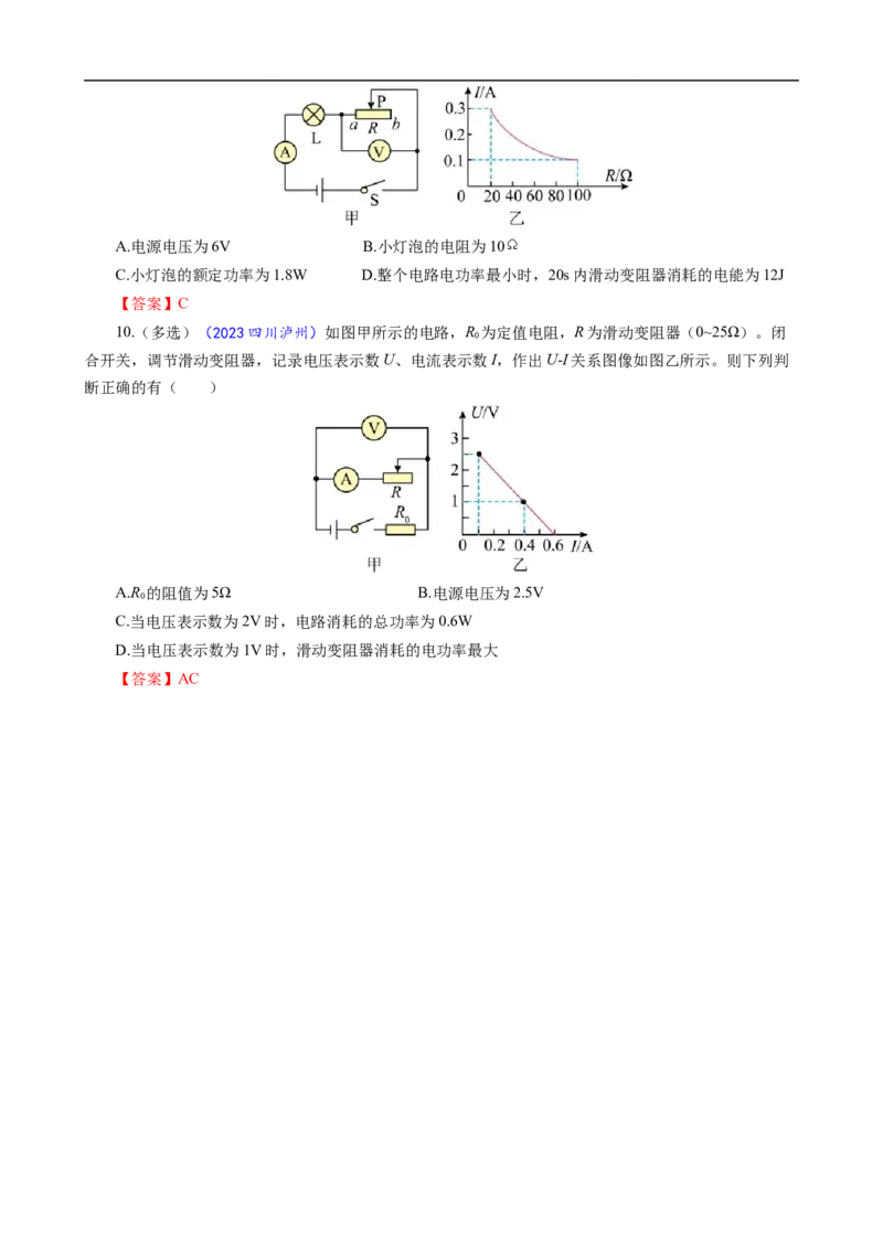 《电学图像问题专项突破》_8、物理总复习_8.中考物理总复习_2024年中考复习资料_专项复习资料_2024年中考物理复习_❤更新专项复习