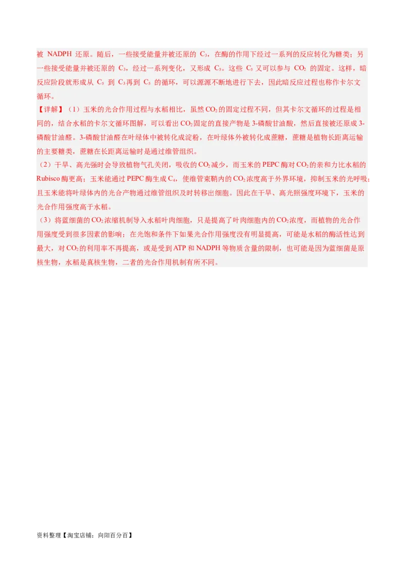 专题02细胞的能量供应与利用（分层练）（解析版）_新高考复习资料_2024年新高考复习资料_二轮复习资料_高频考点解密2024年高考生物二轮复习高频考点追踪与预测（新高考专用）
