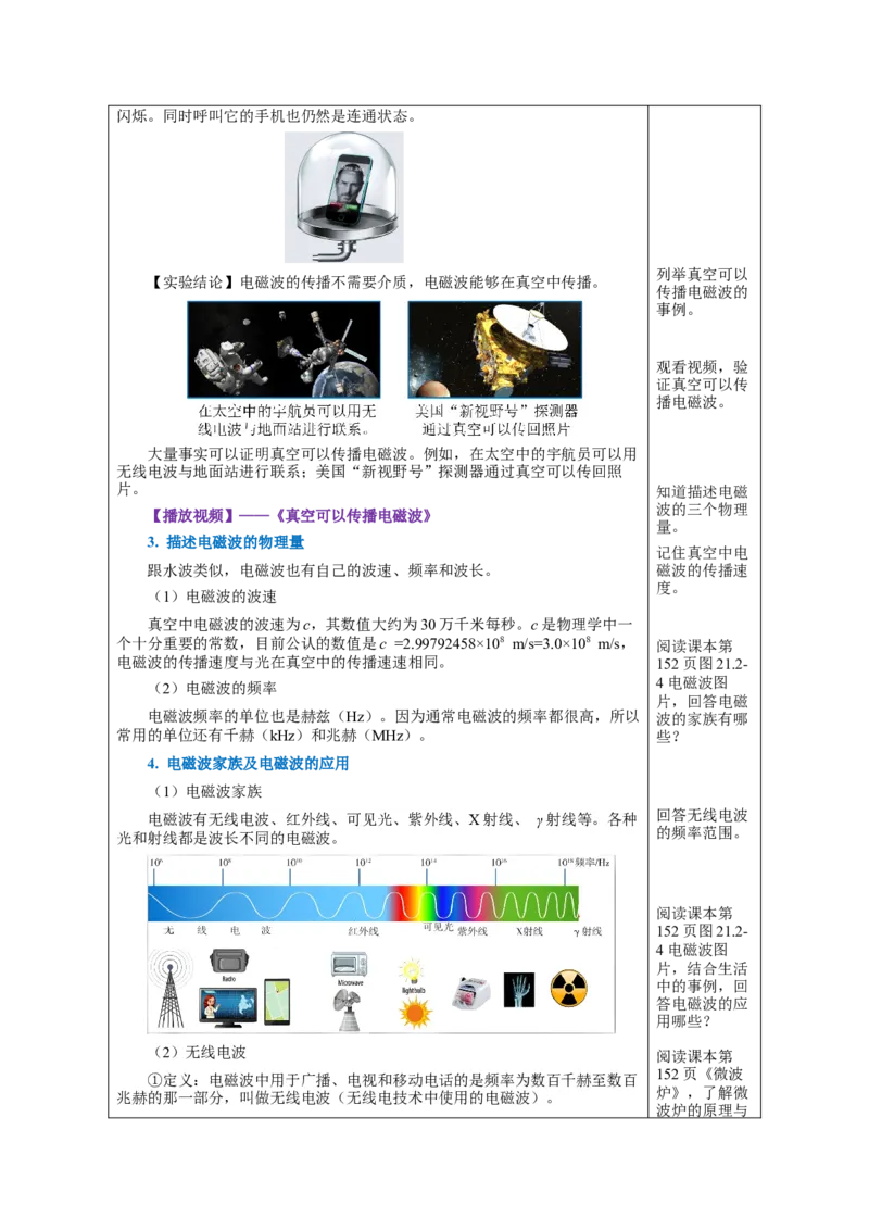21.2电磁波的海洋（教学设计）-（人教版）_初物_八年级上下册+九年级全一册物理_九年级物理全一册_教学设计