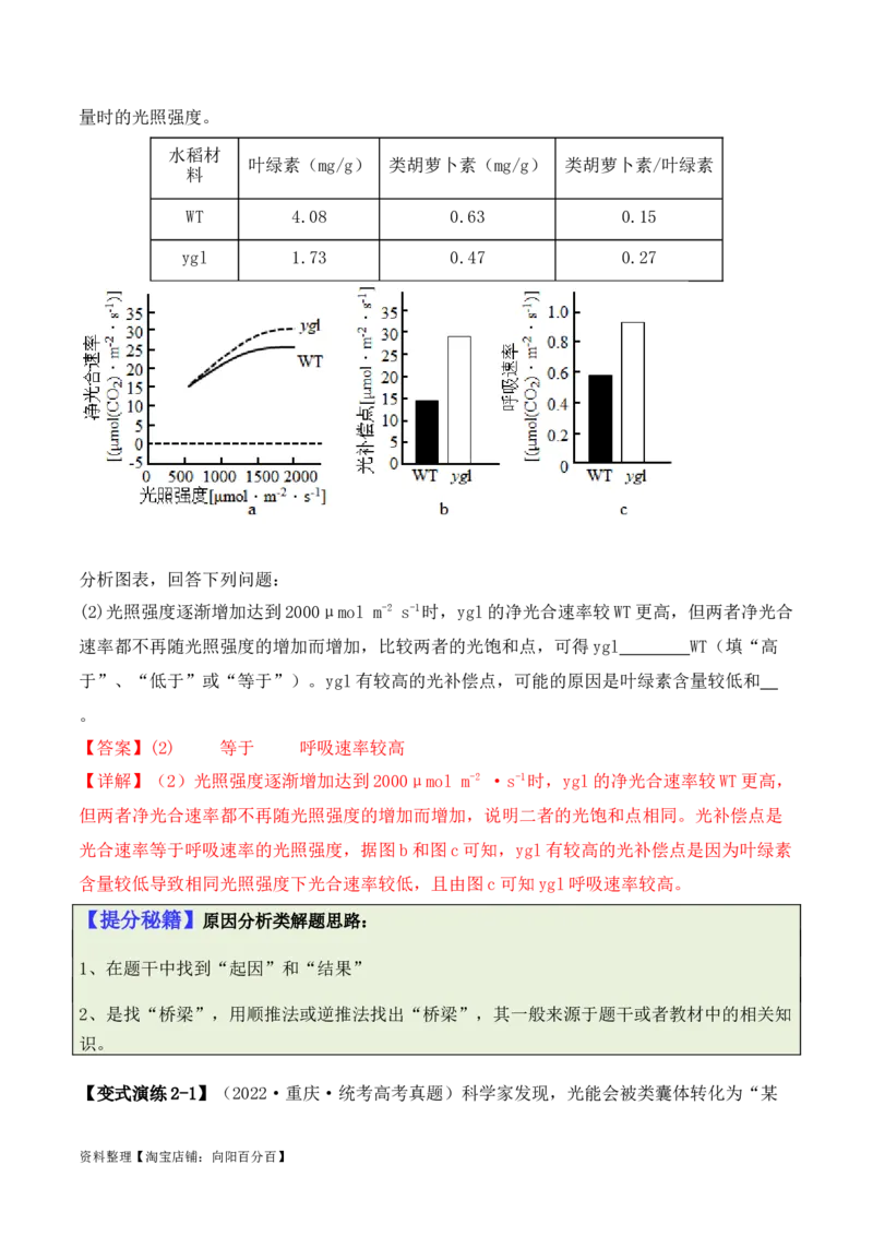 专题06细胞代谢（解析版）_新高考复习资料_2024年新高考复习资料_二轮复习资料_2024年高考生物二轮热点题型归纳与变式演练（新高考通用）_教师版（含答案解析）