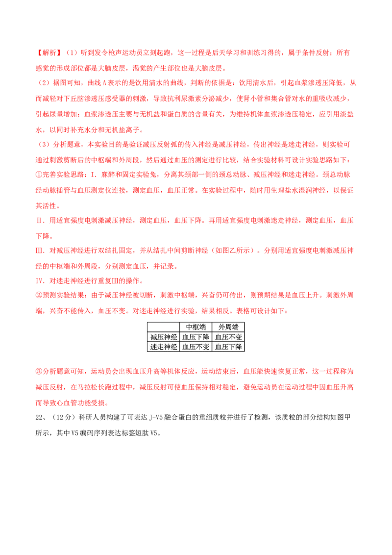 黄金卷01（解析版）-赢在高考&middot;黄金8卷备战2024年高考生物模拟卷（湖北专用）_2024年新高考资料_4.2024高考模拟预测试卷