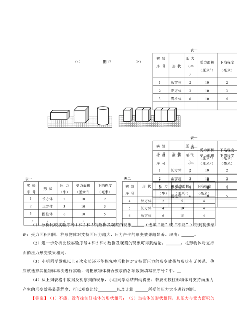专题04科学探究与探究方法（精选练习）解析版_8、物理总复习_8.中考物理总复习_2023年中考复习资料_专项复习_课件+练习2023年中考物理核心素养提升