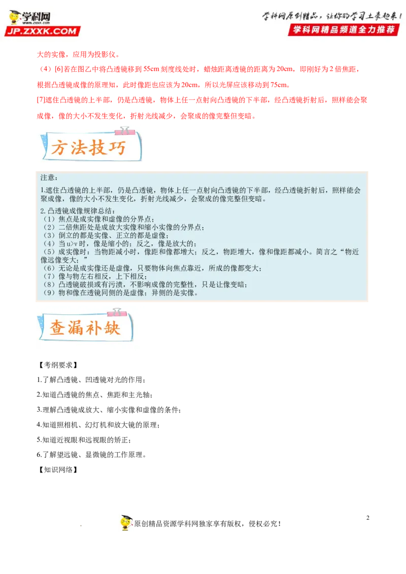 专题03透镜及其应用-备战2022年中考物理一轮复习考点微专题_8、物理总复习_8.中考物理总复习_2022年中考复习资料_备战2022年中考物理一轮复习考点微专题