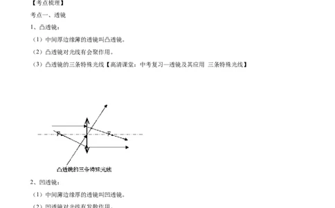 专题03透镜及其应用-备战2022年中考物理一轮复习考点微专题_8、物理总复习_8.中考物理总复习_2022年中考复习资料_备战2022年中考物理一轮复习考点微专题