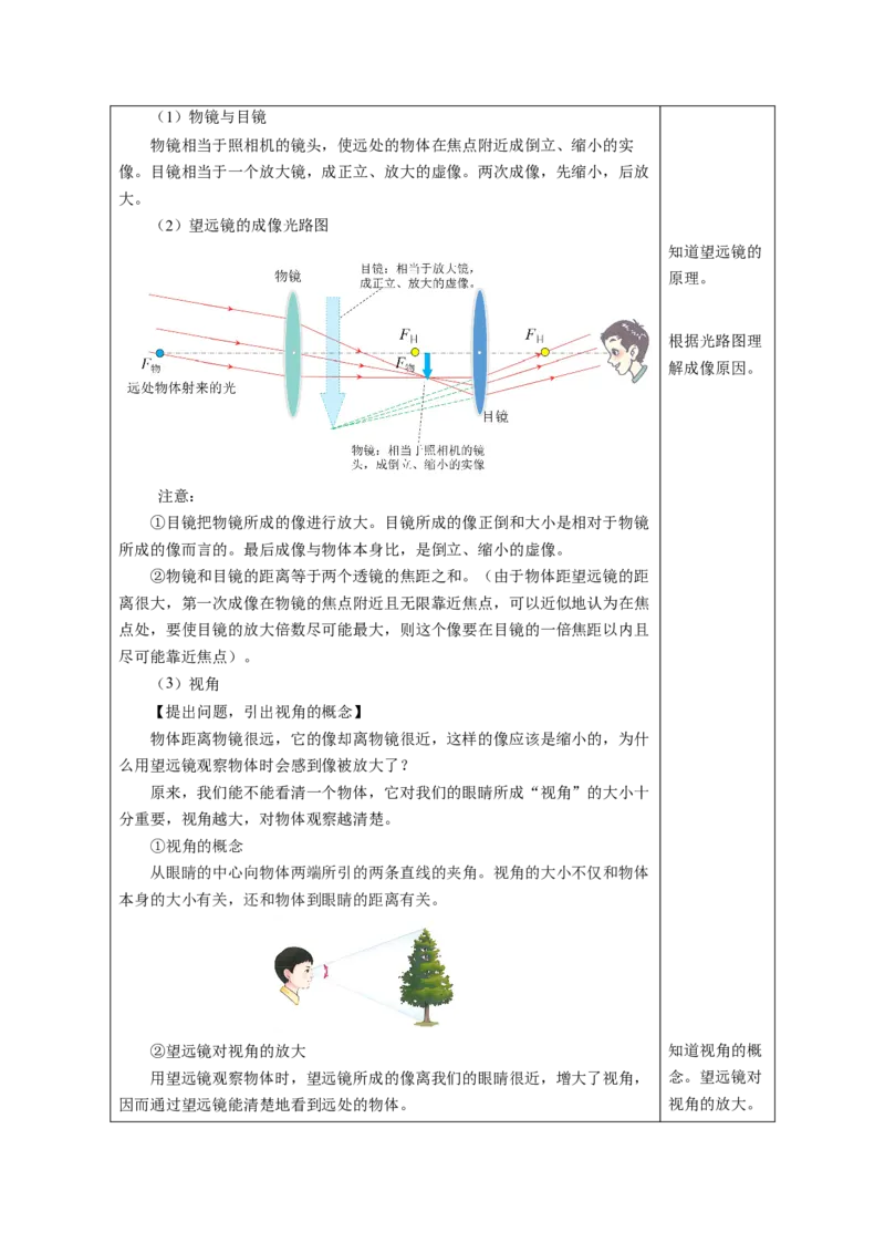 5.5跨学科实践：制作望远镜（教学设计）-（人教版2024）_初物_八年级上下册+九年级全一册物理_八年级物理上册_教学设计（完）
