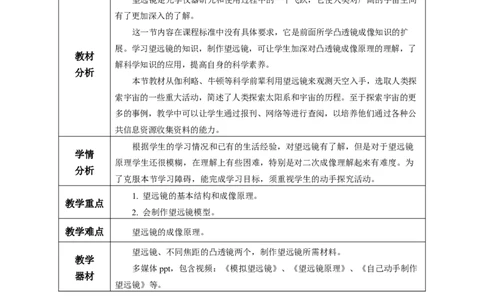 5.5跨学科实践：制作望远镜（教学设计）-（人教版2024）_初物_八年级上下册+九年级全一册物理_八年级物理上册_教学设计（完）