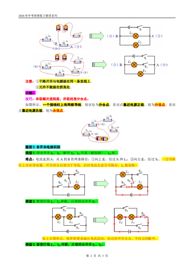 28.&ldquo;电路进阶&rdquo;-2024年中考物理重难点突破及题型归类总复习_8、物理总复习_2024年中考复习资料_专项复习资料_2024年中考物理复习辅导系列_重难点突破及题型归类