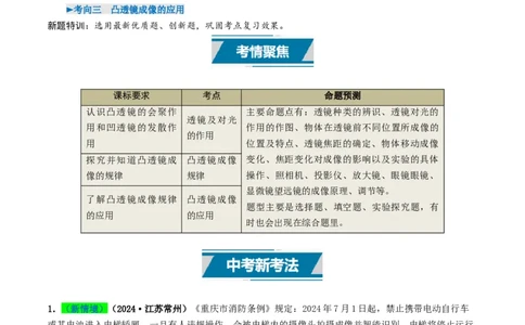 专题03透镜及其应用（考情聚焦+中考新考法+真题透视3大考向+新题特训）（原卷版）_8、物理总复习_2025年中考复习资料_备战2025年中考物理真题题源讲义（全国通用）