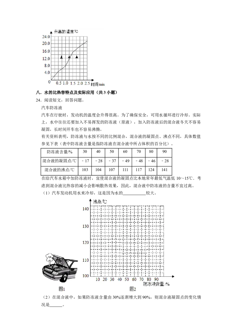 专题01《内能》压轴培优题型训练十大题型（原卷版）_初物_八年级上下册+九年级全一册物理_九年级物理全一册_压轴题训练