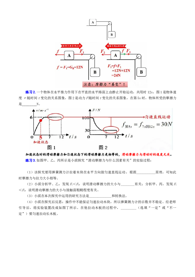 2024年中考物理复习辅导系列《摩擦力》专项突破_8、物理总复习_8.中考物理总复习_2024年中考复习资料_专项复习资料_2024年中考物理复习_❤更新专项复习