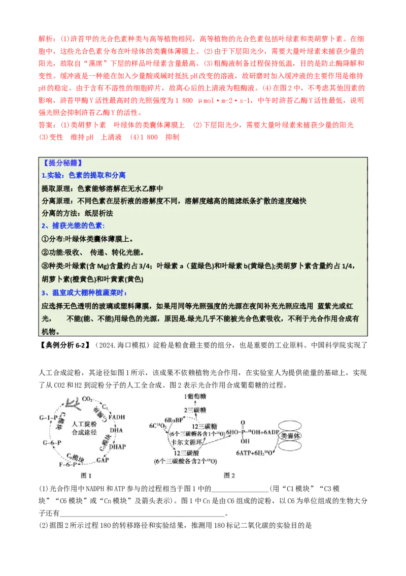 专题06细胞代谢（解析版）_2025年新高考资料_二轮复习_2025年高考生物二轮热点题型归纳与变式演练（新高考通用）3404350