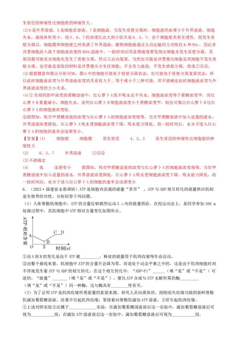 专题06细胞代谢（解析版）_2025年新高考资料_二轮复习_2025年高考生物二轮热点题型归纳与变式演练（新高考通用）3404350