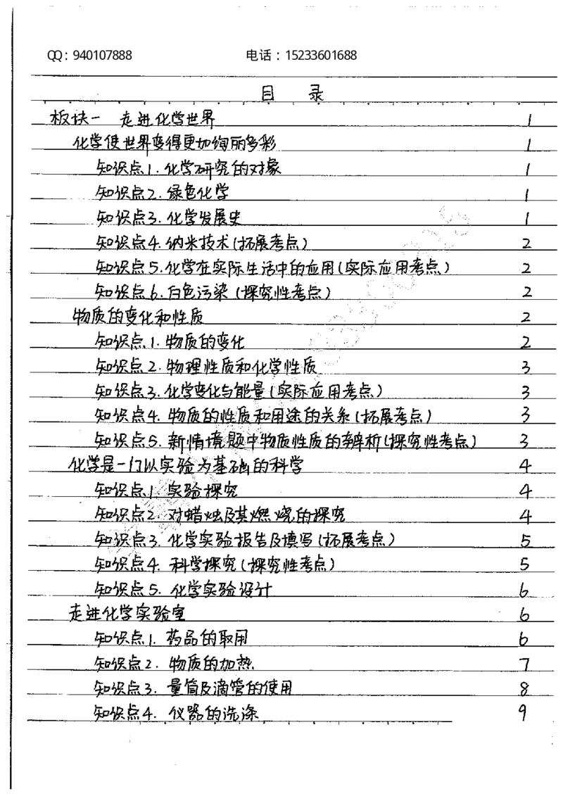 中考状元笔记化学_初中资料
