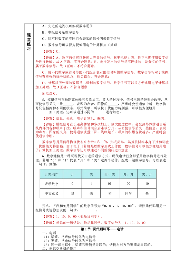 21.1现代顺风耳&mdash;&mdash;电话（教学设计）-（人教版）_初物_八年级上下册+九年级全一册物理_九年级物理全一册_教学设计