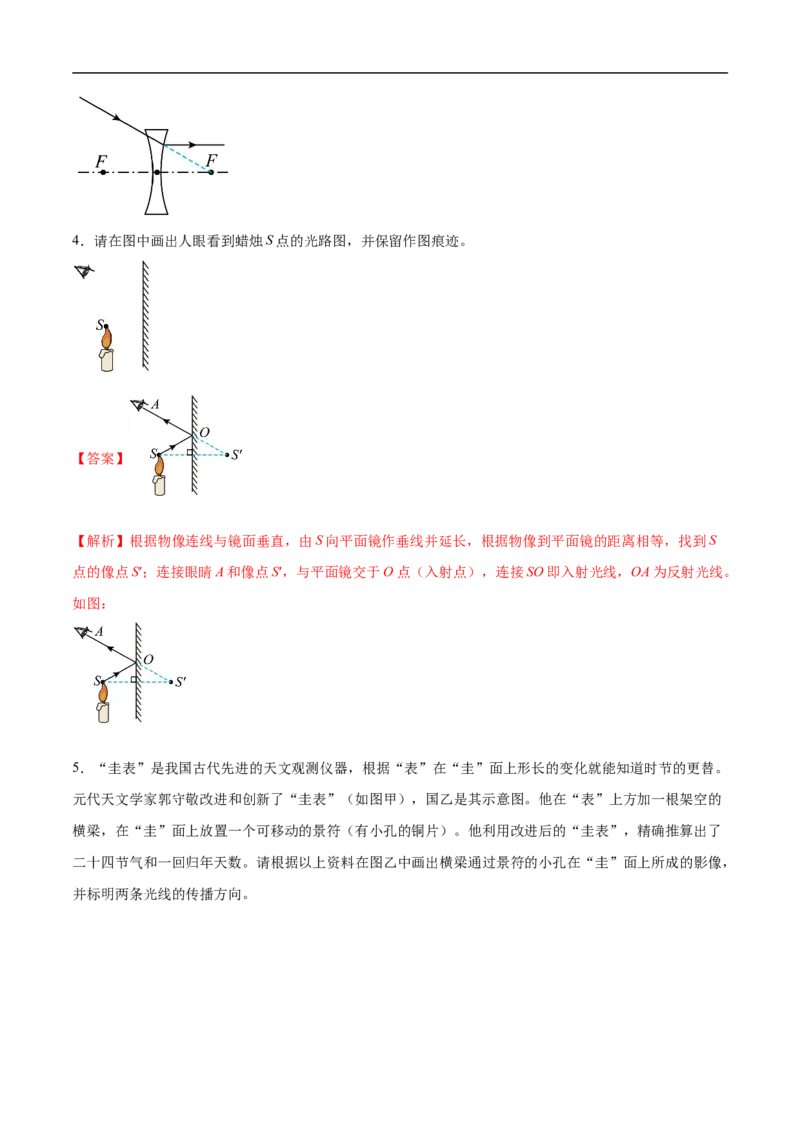 专题04作图题（全国通用）解析版_8、物理总复习_8.中考物理总复习_2024年中考复习资料_二轮复习资料_完2024年中考物理专题练习（全国通用）_热点练_教师版（含答案解析）