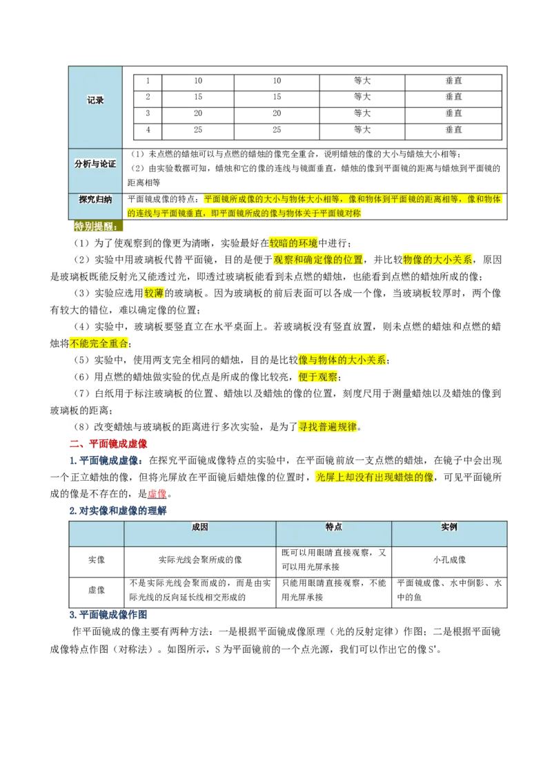 专题02光现象（讲义）（解析版）_8、物理总复习_8.中考物理总复习_2024年中考复习资料_一轮复习资料_完2024年中考物理一轮复习课件+讲义+练习（全国通用）_教师版（含答案解析）