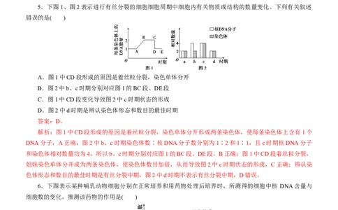 专题05细胞的生命历程（测试卷）-2023年高考生物二轮复习讲练测（全国通用）（解析版）_通用版（老高考）复习资料_2023年复习资料_二轮复习_2023年高考生物二轮复习讲练测（全国通用）