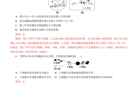 专题05细胞的生命历程（测试卷）-2023年高考生物二轮复习讲练测（全国通用）（解析版）_通用版（老高考）复习资料_2023年复习资料_二轮复习_2023年高考生物二轮复习讲练测（全国通用）