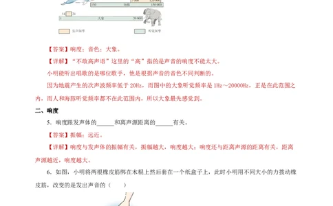 2.2声音的特性（分层作业）-（人教版）解析版_初物_八年级上下册+九年级全一册物理_八年级物理上册_老课标资料_同步练习