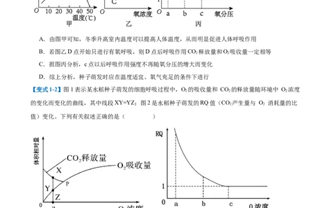 专题04细胞呼吸（4大题型）（原卷版）_2025年新高考资料_一轮复习_备战2025年高考生物一轮复习题型全覆盖（新高考通用）