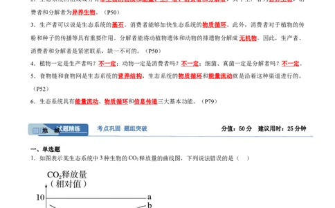 考点通关卷32生态系统的结构（解析版）_2024年新高考资料_1.2024一轮复习_2024年高考生物一轮复习考点通关卷（新高考通用）
