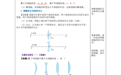 5.1透镜（教学设计）-（人教版）_初物_八年级上下册+九年级全一册物理_八年级物理上册_老课标资料_教学设计