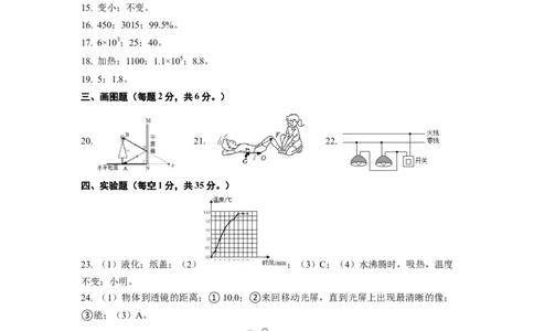 2024年中考押题预测卷02（南京卷）-物理（参考答案）_8、物理总复习_2024中考模拟题物理_押题预测_2024年中考押题预测卷02（南京卷）-物理（含考试版、全解全析、参考答案、答题卡）
