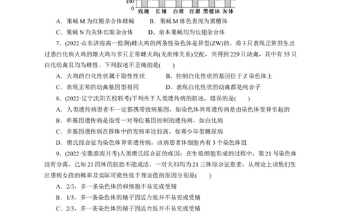 专题08伴性遗传和人类遗传病（测试卷）-2023年高考生物二轮复习讲练测（全国通用）（原卷版）_通用版（老高考）复习资料_2023年复习资料_二轮复习