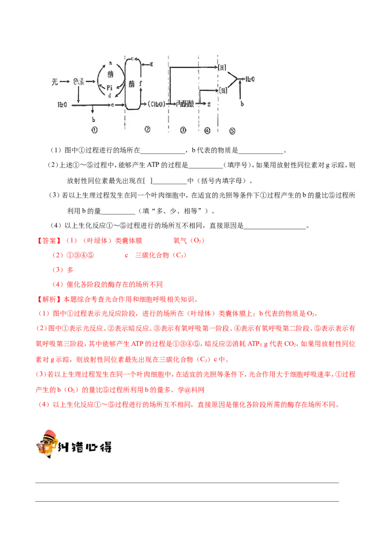专题02细胞的代谢-备战2019年高考生物之纠错笔记系列（解析版）_新高考复习资料_2022年新高考复习资料_2022年一轮复习最新版_1.2022年高考生物一轮复习全国通用版