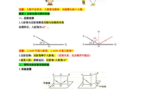 9.&ldquo;光的反射和折射综合&rdquo;_8、物理总复习_8.中考物理总复习_2024年中考复习资料_专项复习资料_2024年中考物理复习_重难点突破及题型归类