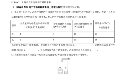 专题03细胞呼吸-2020年高考真题和模拟题生物分项汇编（学生版）_新高考复习资料_2022年新高考复习资料_2022年一轮复习最新版_1.2022年高考生物一轮复习全国通用版