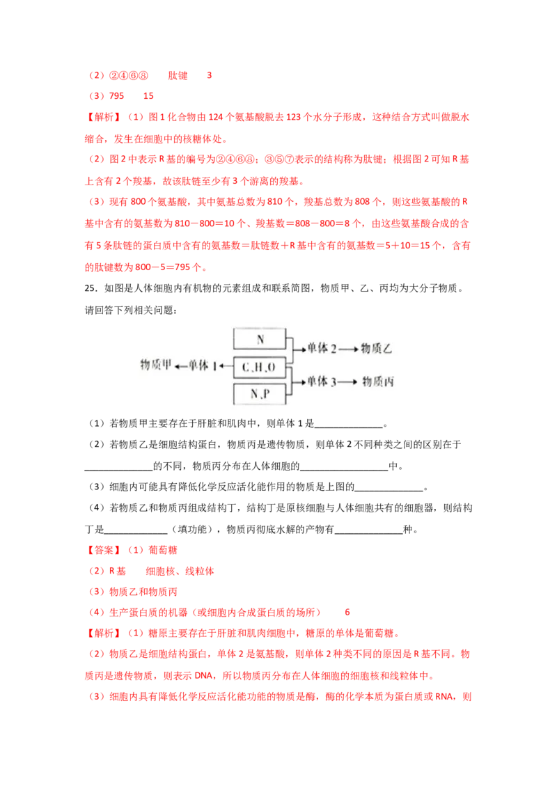 专题03蛋白质与核酸(教师版)_新高考复习资料_2023年新高考复习资料_二轮复习_增分要点2023高考生物二轮复习专题解读和分层训练291073137