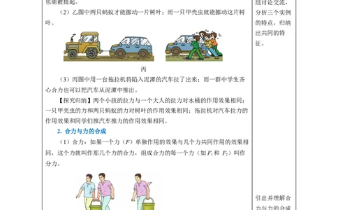 8.4同一直线上二力的合成（教学设计）-（人教版2024）_初物_八年级上下册+九年级全一册物理_八年级物理下册_教学设计（更新中）