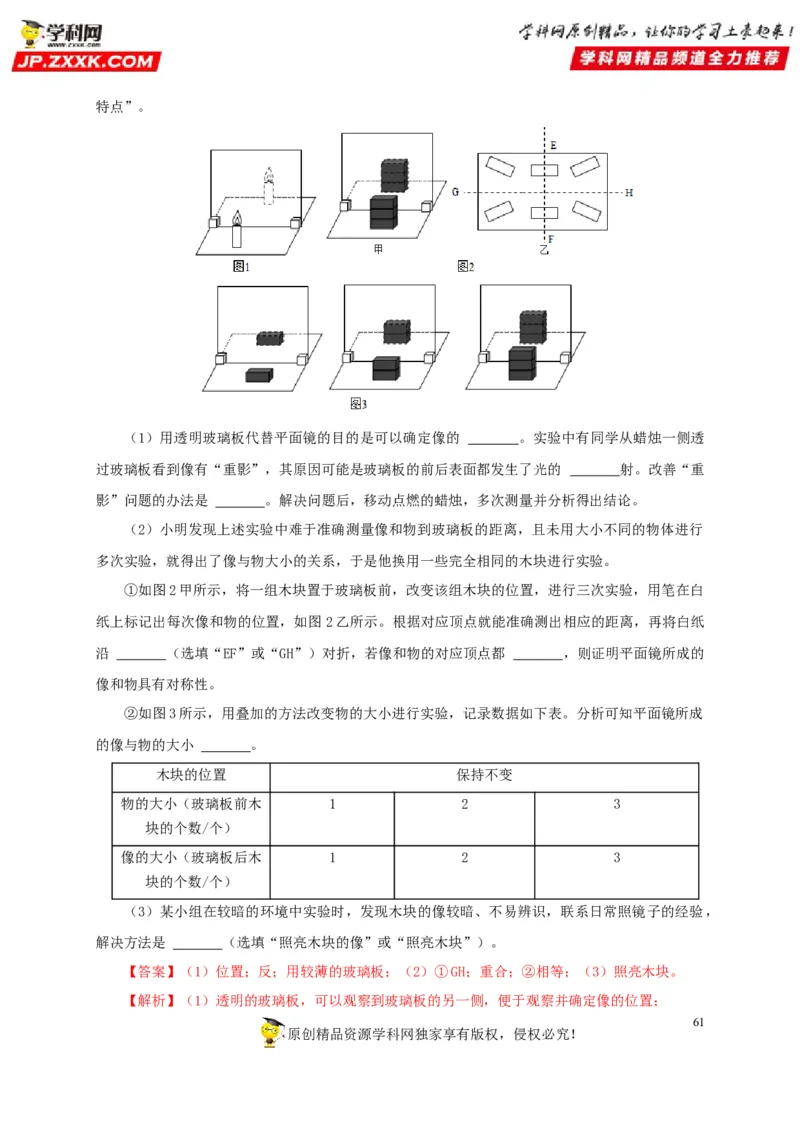专题02光现象（解析版）_8、物理总复习_8.中考物理总复习_2022年中考复习资料_三年（2019-2021）中考真题物理分项汇编（全国通用）