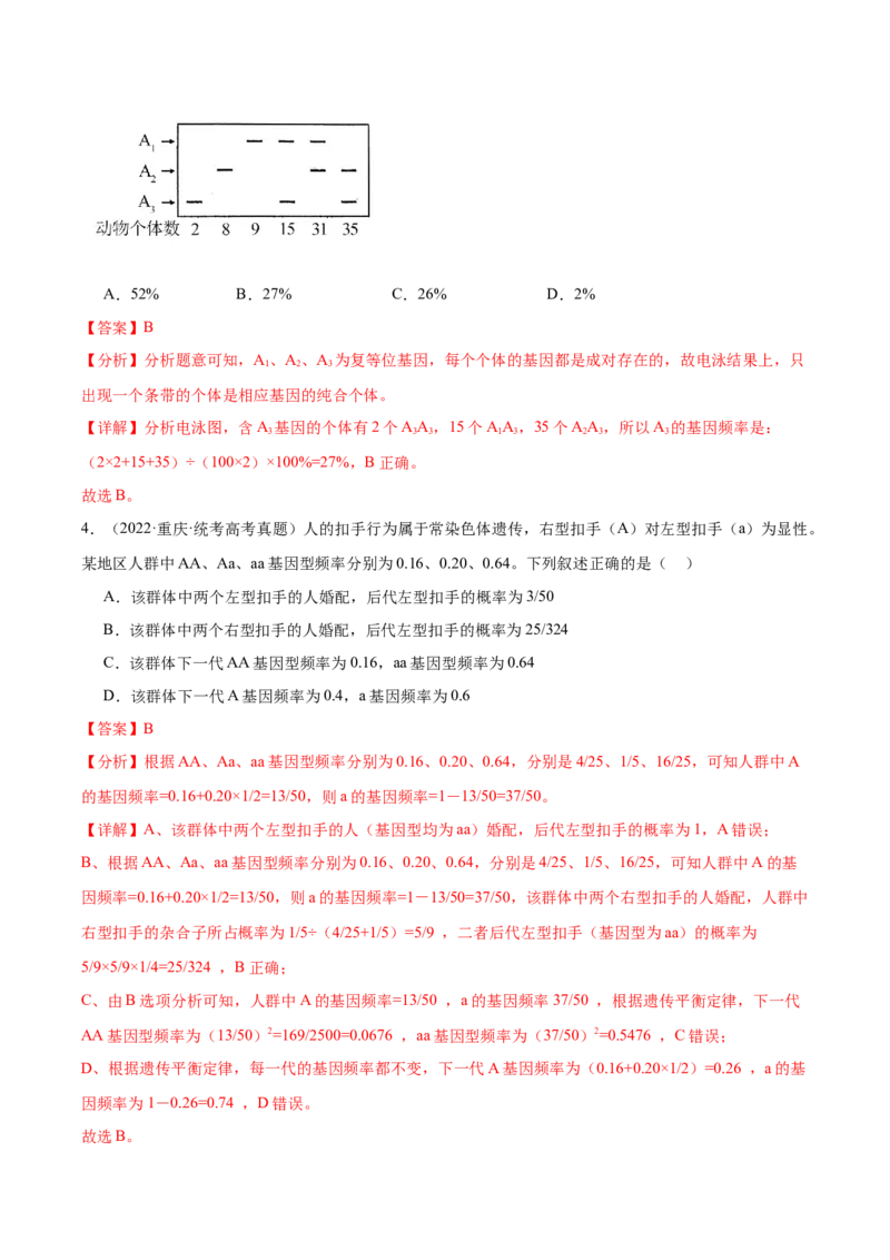 考点通关卷24生物的进化（解析版）_2024年新高考资料_1.2024一轮复习_2024年高考生物一轮复习考点通关卷（新高考通用）_考点通关卷24+生物的进化-2024年高考生物一轮复习考点通关卷