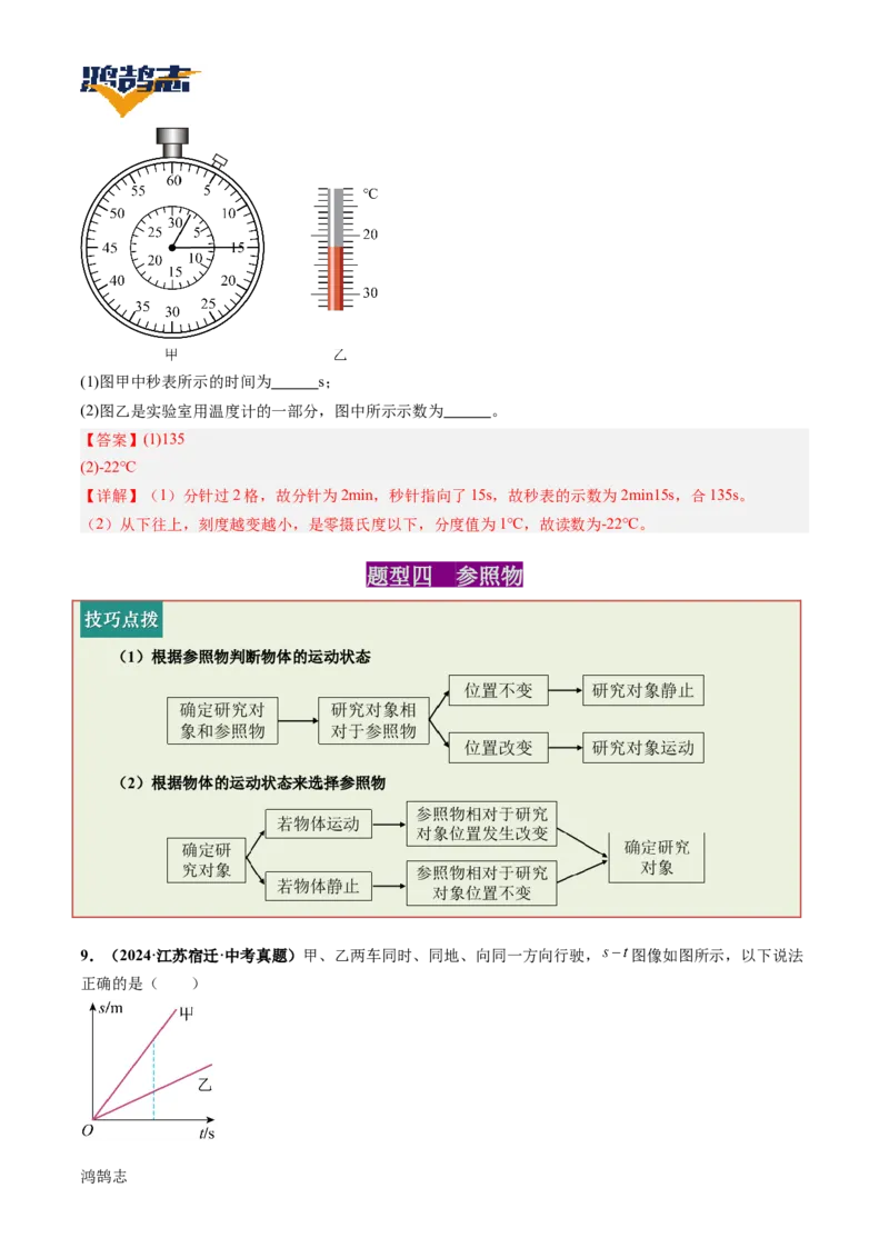专题06机械运动（讲义）（解析版）_8、物理总复习_《2025年中考复习讲义》物理