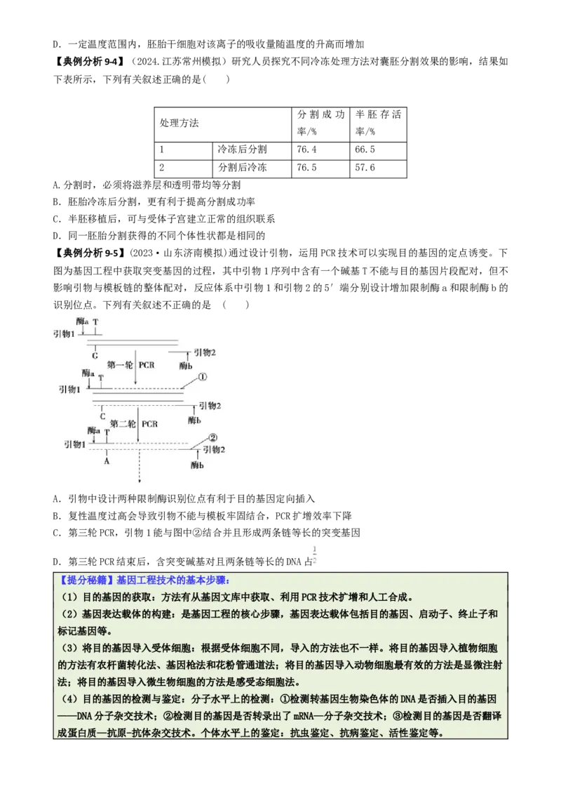 专题03图表分析型选择题（原卷版）_2025年新高考资料_二轮复习_2025年高考生物二轮热点题型归纳与变式演练（新高考通用）3404350