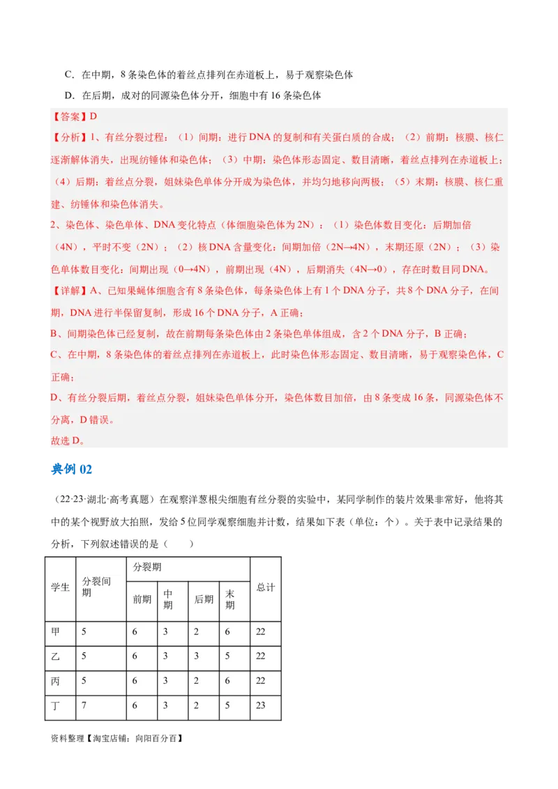 专题03细胞的生命历程（讲义）（解析版）_新高考复习资料_2024年新高考复习资料_二轮复习资料_高频考点解密2024年高考生物二轮复习高频考点追踪与预测（新高考专用）_讲义