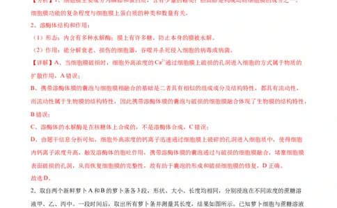 考点通关卷07物质运输（解析版）_2024年新高考资料_1.2024一轮复习_2024年高考生物一轮复习考点通关卷（新高考通用）_考点通关卷07+物质运输-2024年高考生物一轮复习考点通关卷