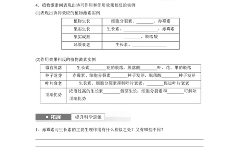 第8单元　第10课时　其他植物激素、植物生长调节剂及环境因素参与调节植物的生命活动_2024年新高考资料_1.2024一轮复习_2024年高考生物一轮复习讲义（新人教版）_学生版在此文件夹