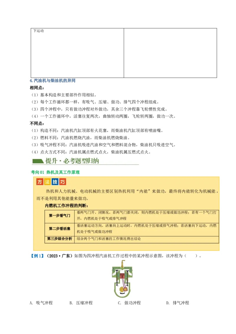 专题05内能、内能的利用（讲义）（解析版）_8、物理总复习_8.中考物理总复习_2024年中考复习资料_一轮复习资料_完2024年中考物理一轮复习课件+讲义+练习（全国通用）