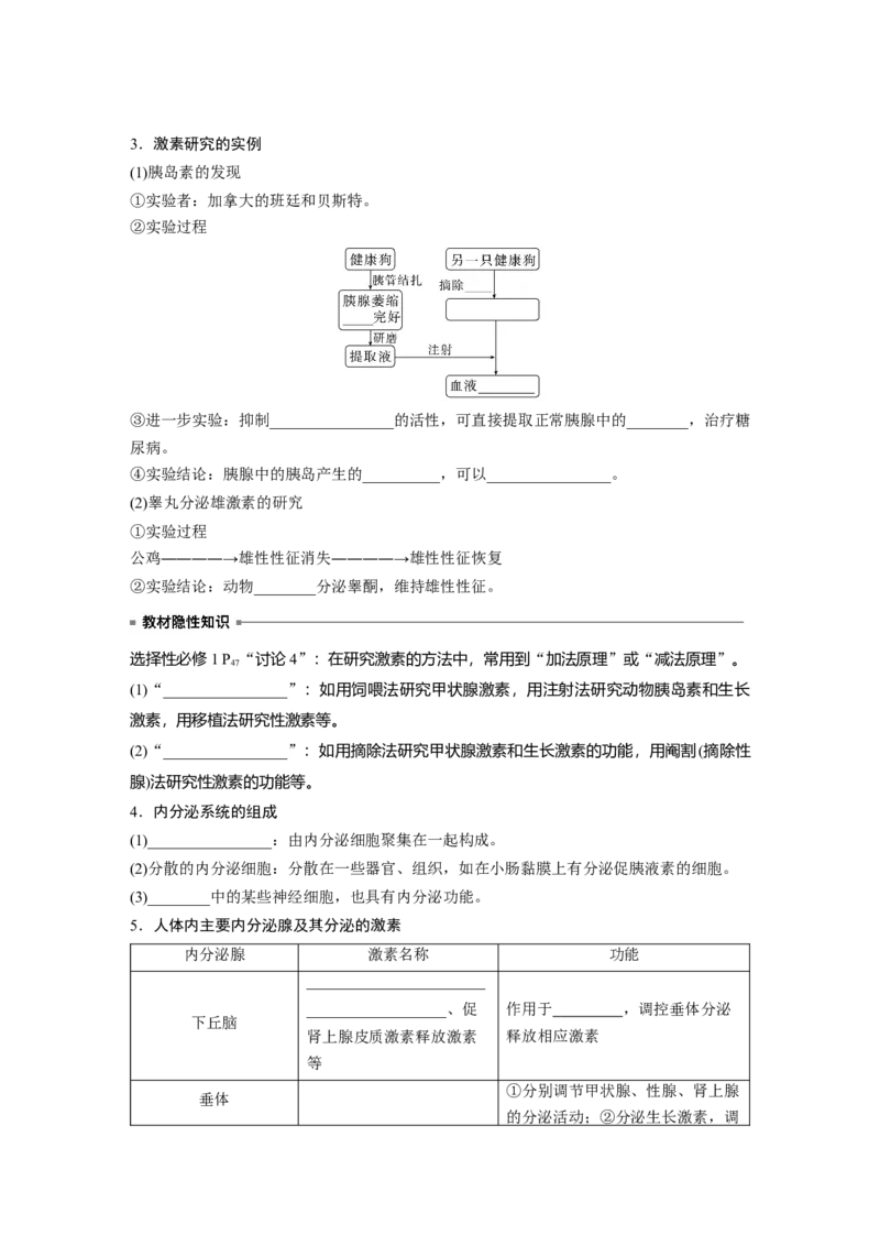 第8单元　第5课时　激素与内分泌系统、激素调节的过程_2024年新高考资料_1.2024一轮复习_2024年高考生物一轮复习讲义（新人教版）_学生版在此文件夹_大一轮复习讲义